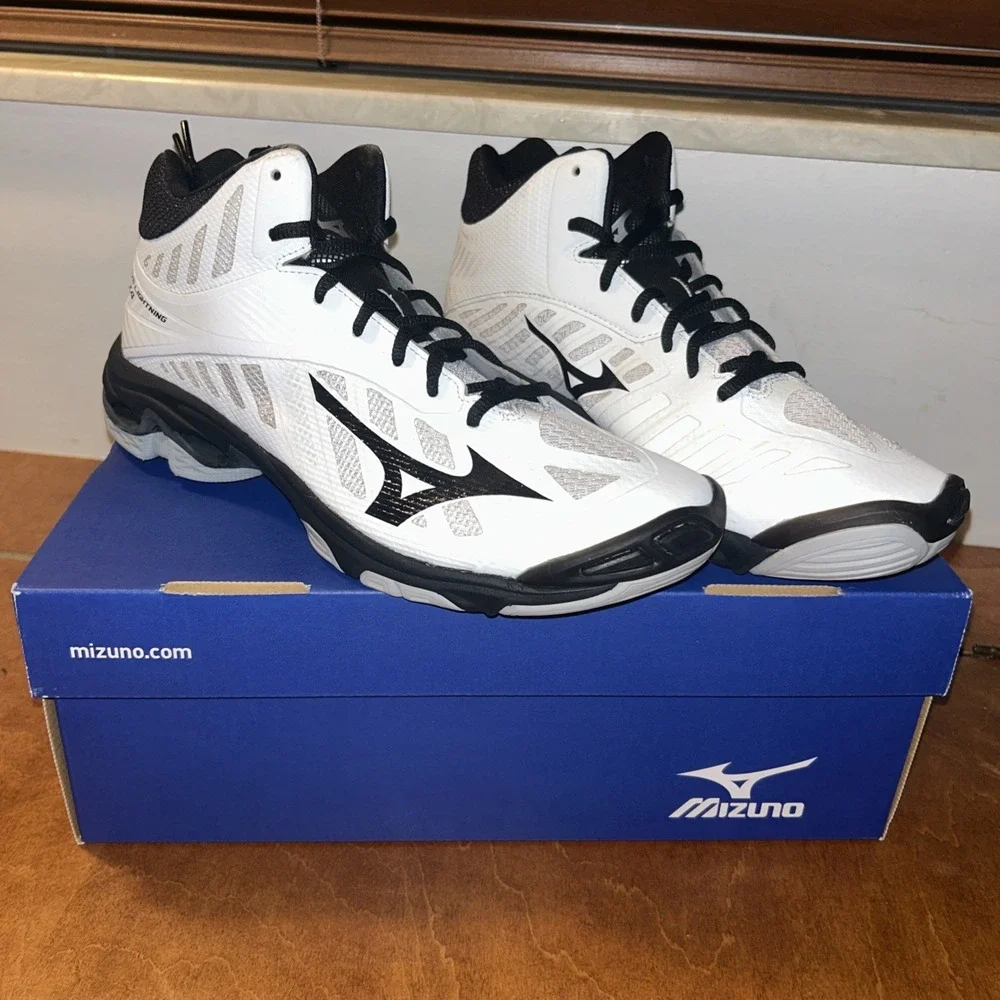 Mizuno Volleyball Shoes Wave Lightning Z4 Men's Size 9 White/Blue With Box